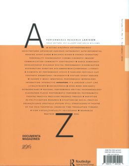 Back cover of Performance Research: Volume 11 Issue 3 - A Lexicon