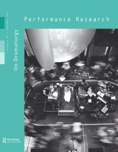 Front cover of Performance Research: Volume 14 Issue 3 - On Dramaturgy