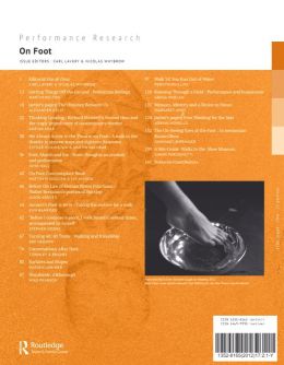 Back cover of Performance Research: Volume 17 Issue 2 - On Foot