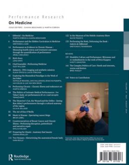 Back cover of Performance Research: Volume 19 Issue 4 - On Medicine
