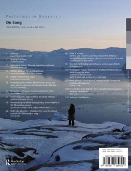Back cover of Performance Research: Volume 24 Issue 1 - On Song