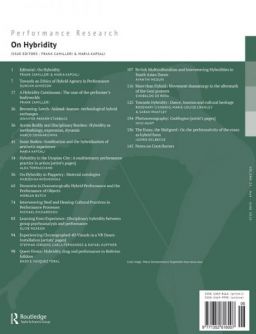 Back cover of Performance Research: Volume 25 Issue 4 - On Hybridity