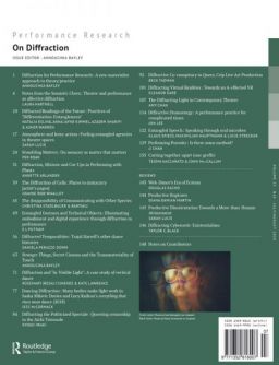 Back cover of Performance Research: Volume 25 Issue 5 - On Diffraction